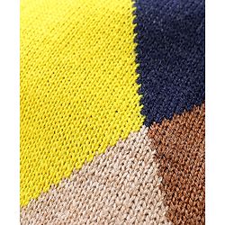 Babyhug Knit Full Sleeves Color Block Pullover - Blue
