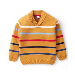 Babyhug Full Sleeves Pullover Sweater - Mustard