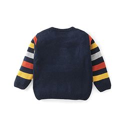 Babyhug Full Sleeves Baby Sweater Set Foxy Design - Navy Blue