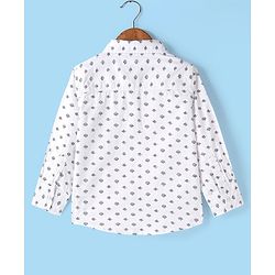 Babyhug 100% Cotton Full Sleeves Printed Shirt - White