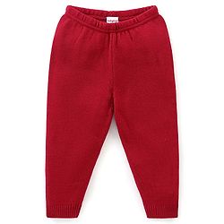 Babyhug  Full Sleeves Sweater Set With Snow Man Design - Red