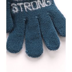 Babyhug Gloves Elephant Design- Blue