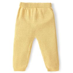 Babyhug Cotton Full Sleeves Sweater Set With Cap & Cable Knit Design - Yellow
