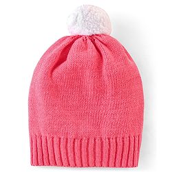 Babyhug Organic Cotton Knit Full Sleeves Baby Sweater Set Snow Flakes Design - Light Pink