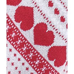 Babyhug Organic Cotton Full Sleeves Heart Design  Sweater Sets - Grey & Red