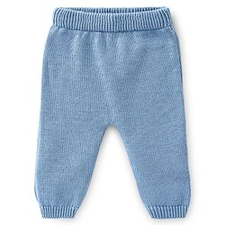 Babyhug Organic Cotton Knit Full Sleeves Sweater Set With Cap Solid Colour Block Design - Multicolour