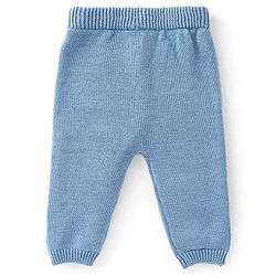Babyhug Organic Cotton Knit Full Sleeves Sweater Set With Cap Solid Colour Block Design - Multicolour