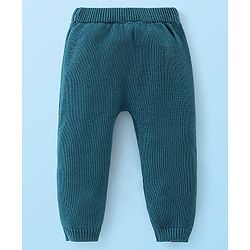 Babyhug Full Sleeves Sweater Set with Cap Stripes Design - Blue