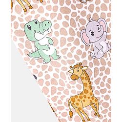 Babyhug Cotton Knit Full Length Lounge Pant With Wild Animals Print - Beige