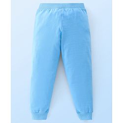 Babyhug Cotton Knit Lounge Pants Stripes Pack of 2 - Light Blue