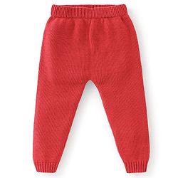 Babyhug Full Sleeves Sweater Set & Cap with Sheep Design - Red