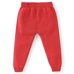 Babyhug Full Sleeves Sweater Set & Cap with Sheep Design - Red