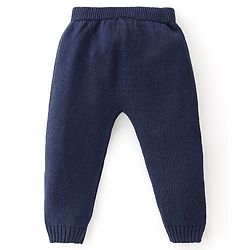 Babyhug Knitted Full Sleeves Striped & Bunny Patch Sweater Set with Cap - Multicolour