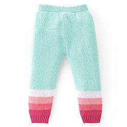 Babyhug Knitted Full Sleeves Striped Sweater Set with Cap - Multicolour