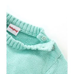 Babyhug Knitted Full Sleeves Striped Sweater Set with Cap - Multicolour