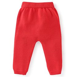 Babyhug Full Sleeves Sweater Set with Cap Striped Design - Rust Red & Grey