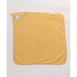 Babyhug Double Layer Interlock Hooded Towel Tiger Print L 75 x B 76 cm- Yellow