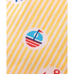 Babyhug Cotton Woven Full Sleeves Night Suit with Boat Print - Yellow