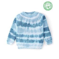 Babyhug Full Sleeves Pullover Sweater Tie Dye Stripes - Blue