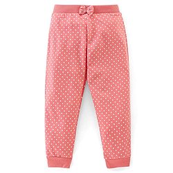 Babyhug Cotton Knit Full Lenght  Lounge Pant Floral Print Pack Of 2 - Pink & Maroon