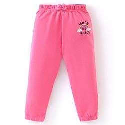 Babyhug Cotton Knit Full Length Lounge Pants Rainbow Print Pack of 2 - Pink & Sky Blue