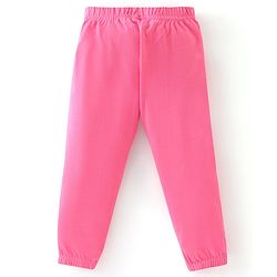 Babyhug Cotton Knit Full Length Lounge Pants Rainbow Print Pack of 2 - Pink & Sky Blue