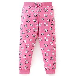 Babyhug Cotton Knit Lounge Pants Floral Print Pack of 3 - Pink & Blue