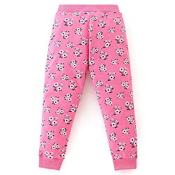 Babyhug Cotton Knit Lounge Pants Floral Print Pack of 3 - Pink & Blue