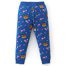 Babyhug Cotton Knit Lounge Pants Floral Print Pack of 3 - Pink & Blue