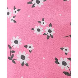 Babyhug Cotton Knit Lounge Pants Floral Print Pack of 3 - Pink & Blue