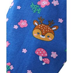 Babyhug Cotton Knit Lounge Pants Floral Print Pack of 3 - Pink & Blue