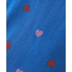 Babyhug Cotton Knit Full Length Lounge Pant Floral & Heart Print Pack of 3 - Pink & Blue