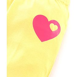 Babyhug Cotton Knit Track Pants Striped & Printed Pack of 3 - Pink & Yellow