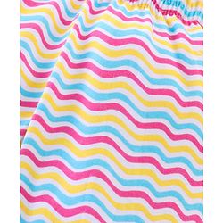 Babyhug Cotton Knit Track Pants Striped & Printed Pack of 3 - Pink & Yellow