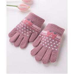 Babyhug Gloves Strawberry Design - Lavender