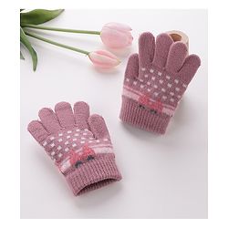Babyhug Gloves Strawberry Design - Lavender