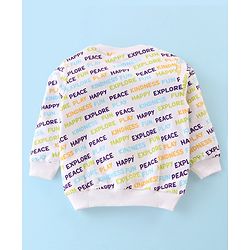 Babyhug Cotton Knit Full Sleeves Sweatshirts with Graphics Print Pack of 2 - Blue & White