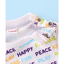 Babyhug Cotton Knit Full Sleeves Sweatshirts with Graphics Print Pack of 2 - Blue & White