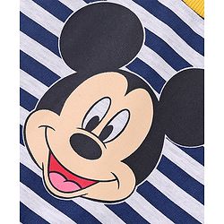 Babyhug Cotton Knit Full Sleeves Sweatshirt With Mickey Mouse Graphics - Yellow & Blue