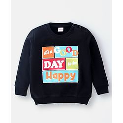 Babyhug Cotton Full Sleeves Sweatshirt With Text & Stripes Graphics Pack Of 2 - Multicolour