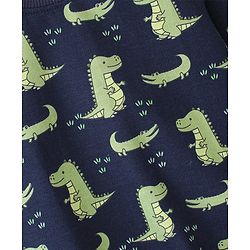 Babyhug Cotton Knit Full Sleeves Sweatshirt Dino Print Pack of 2 - Blue & Yellow
