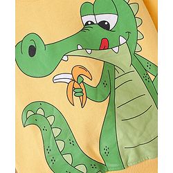 Babyhug Cotton Knit Full Sleeves Sweatshirt Dino Print Pack of 2 - Blue & Yellow