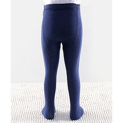 Cutewalk by Babyhug Non Terry Footed Anti Bacterial Solid  Tights - Navy Blue