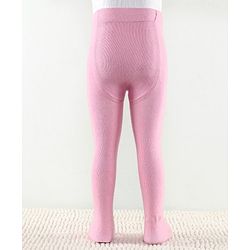Cute Walk by Babyhug Anti Bacterial Tights Solid Design - Pink