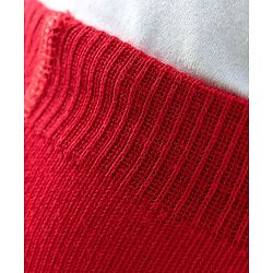 Cutewalk by Babyhug Non Terry Footed Anti Bacterial Solid  Tights - Red