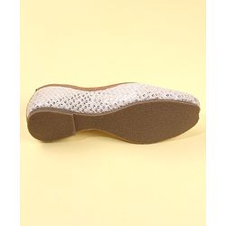 Cute Walk by Babyhug Slip On Mojaris With Sequins Detailing -Gold