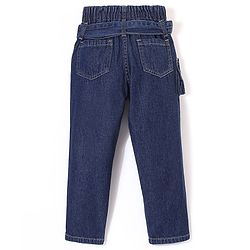 Babyhug 100% Cotton Full Length Washed Denim Jeans - Blue