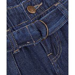 Babyhug 100% Cotton Full Length Washed Denim Jeans - Blue
