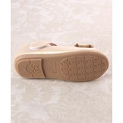 Cute Walk by Babyhug Bellies with Velcro Closure & Bow Applique - Golden