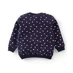 Babyhug Cotton Knit Full Sleeves Sweatshirts with Star Print Pack of 2 - Pink & Navy Blue